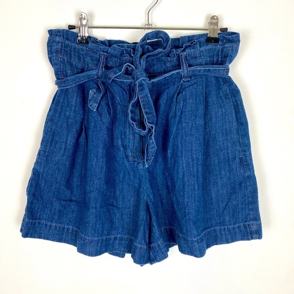 J Crew Paperbag Short in Santa Ana Wash, Size 4, Paperbag Waist Boho Shorts - Picture 1 of 8